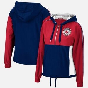 Mitchell & Ness Red and Blue Cooperstown Collection Red Sox Jacket
